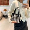 Fashionable Plaid Tote Bag 2023 Stylish Checkered Fabric Purse Ideal For Casual Outings