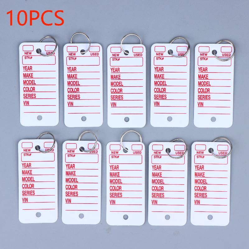 Unique 10PCS Card-shaped DIY Keychains for Cars Pet Name Identification Tags and Fashion Bag Charms for Everyday