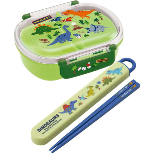 Skater Chopsticks Chopstick Box Set Dinosaur Picture 16.5cm Children's Antibacterial Made In Japan ABS2AMAG-A
