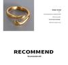 Marka French Double Hand Hug Open Ring - Titanium Steel Pinky/Index Finger Band A203