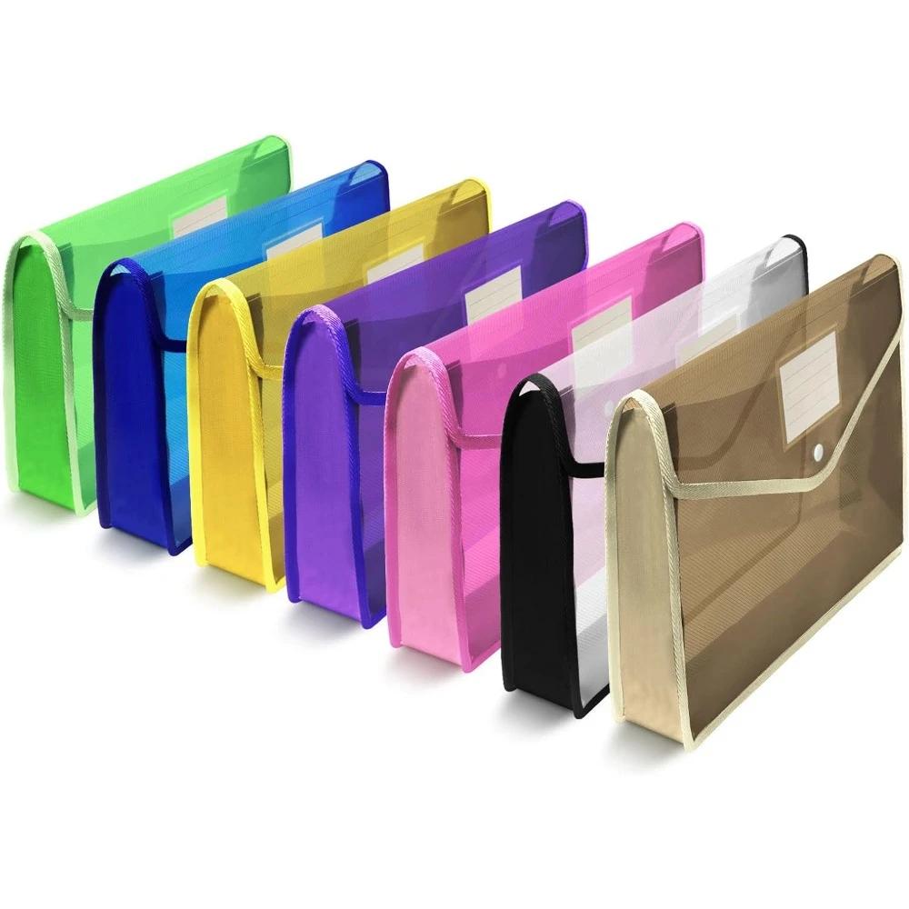 Waterproof transparent expandable folder - Purple & Pink & Yellow & Green & White & Blue & Black