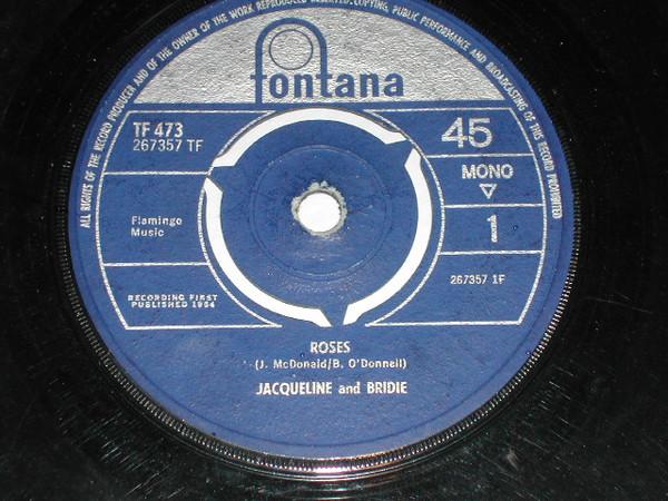 

7inch Record JACQUI & BRIDIE - Roses TF473 Fontana 1964 UK Folk Used