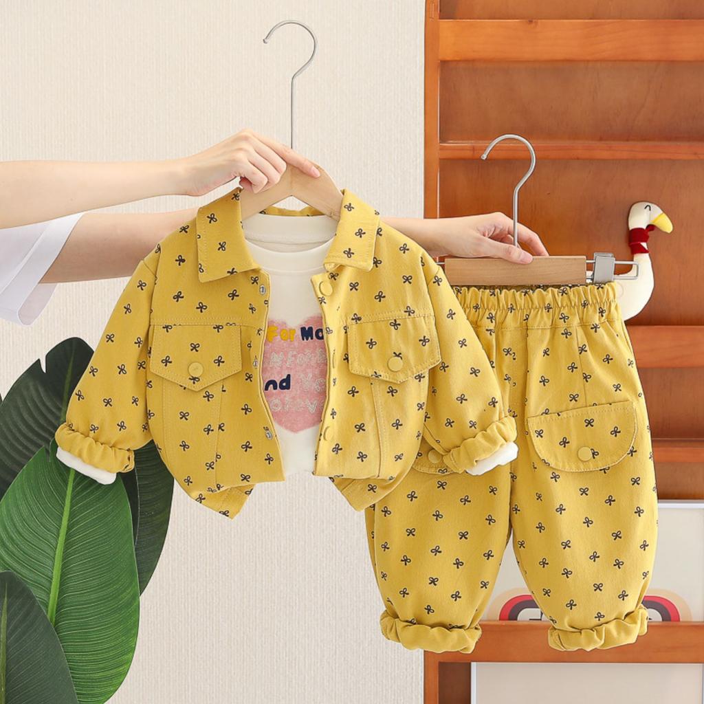 Kids Casual Long-Sleeve Set, Comfortable Daily Wear Outfits