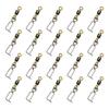 20pcs Fast Lock Clips Swivels Fishing Swivel Clips for Squid Jig Quick Change Clips Tackle Snap Connector Fishing Tool