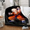 1PC Krillin  Print Flannel Blanket, High quality All Seasons, Home Decor, Warmth and Comfort, Perfect for Christmas Gifts