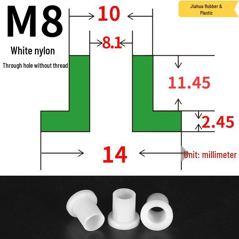 T-förmige Nylon-Dichtungsscheibe M3-M35 Gewinde Isolierabstandshalter