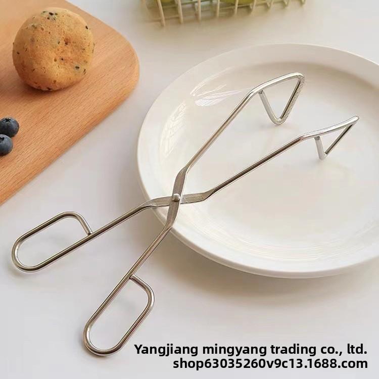 Stainless Steel Food Tongs for Cooking, BBQ Baking Non-Slip, Anti-Scald, Rust-Resistant, Multipurpose Tool---