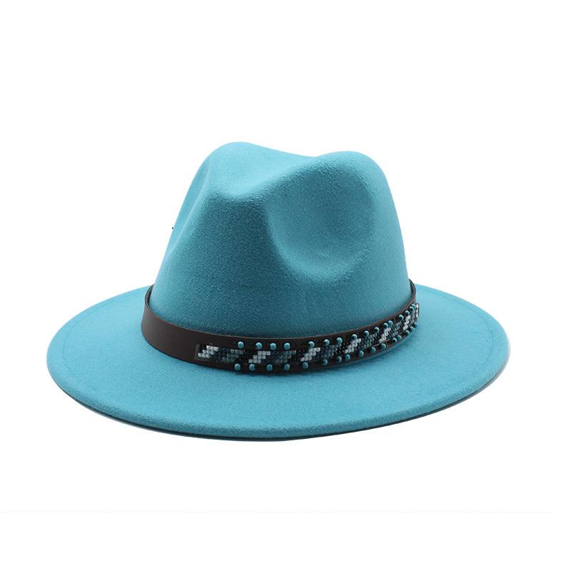 British Woolen Jazz Top Hat Men And Women Big Eaves Hat Big Eaves Felt Hat Trendy Hat