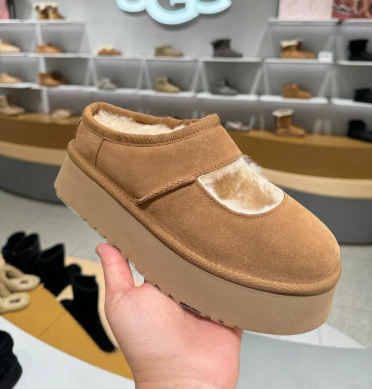 "Onkel Wen" ist warm~ Fleece, um warm zu halten Birken-Damen Winter neue dickbödige runde Kopf Nische vielseitige Halbschuhe