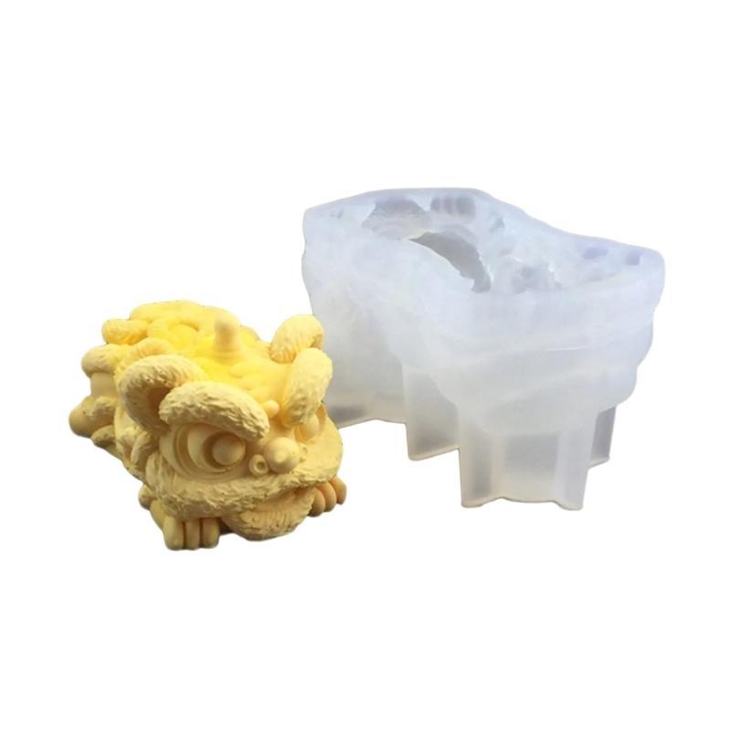 J0MC 3D Lion Silicone Pastries Molds for Mousse Cake Dessert Baking Treat Molds for Puddings Pastry Jellies and Soap Making