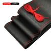DIY 100% Genuine Leather Steering Wheel Cover Sew Hand Sewn For Diameter 38cm Classical Breathable Soft Steering Wheel Covers