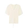 V-Neck Soft, Skin-Friendly Short-Sleeve T-Shirt with Back Waist Tie - Women's Summer 2026 New Style