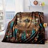 Dreamcatcher Dragonfly Music Feathers Blanket Flannel Blanket Throw Blanket Sofa Cover Blanket Soft Premium Blanket Picnic Blanket Tv Blanket Gifts