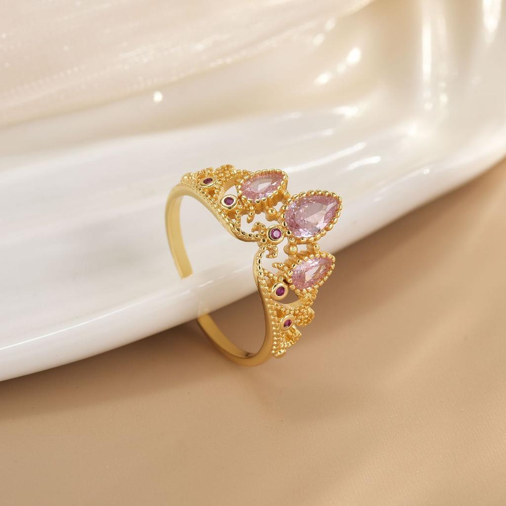 12 Sun Love Crown Geometric Design Fashion Ring Ring Women's Jewelry
