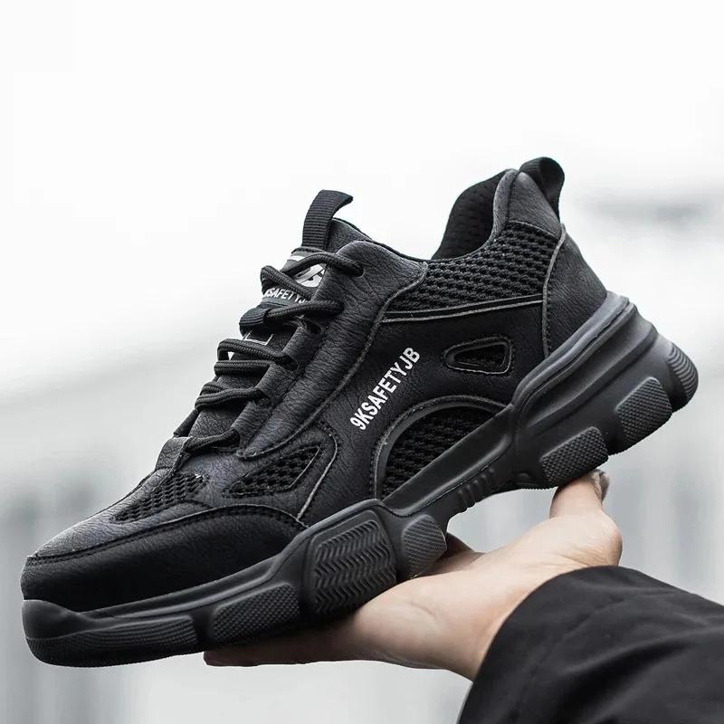 Fashion Unisex Safety Shoes Men Work Sneakers Indestructible Safety Boots Women Shoes Men Steel Toe Shoe Sport Style Cowboy Boots