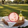 Floral Round Hand Fan Mini Pocket Cooling Fan New Handheld Folding Fan  Outdoor Beach