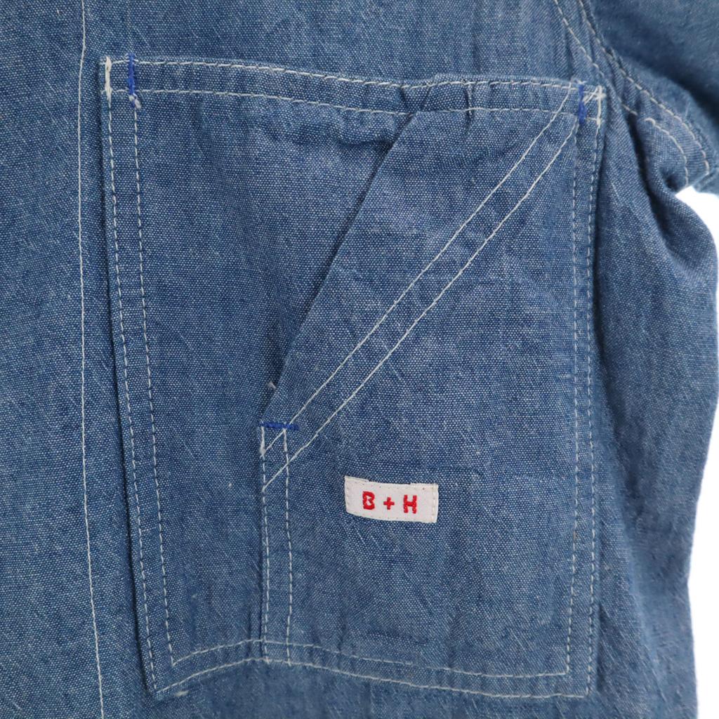 BALANCE + HARMONY Made In USA Long Sleeve Coverall M Blue B&H Men's Used