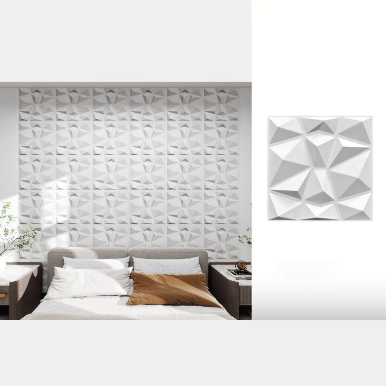 12 Stück 3D-geprägtes Wandpaneel PVC 0,8 cm dick für Heim-/Hotel-Hintergrundwand-Dekoration