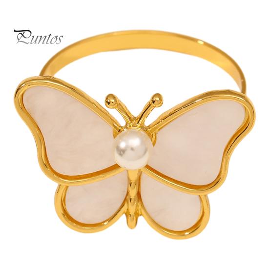 

Кольцо для салфеток Креативная форма Дизайн из искусственного жемчуга Яркий цвет Устойчивость к коррозии Нержавеющий Декоративный сплав Кольцо для салфеток в форме бабочки Пряжка Стол белый