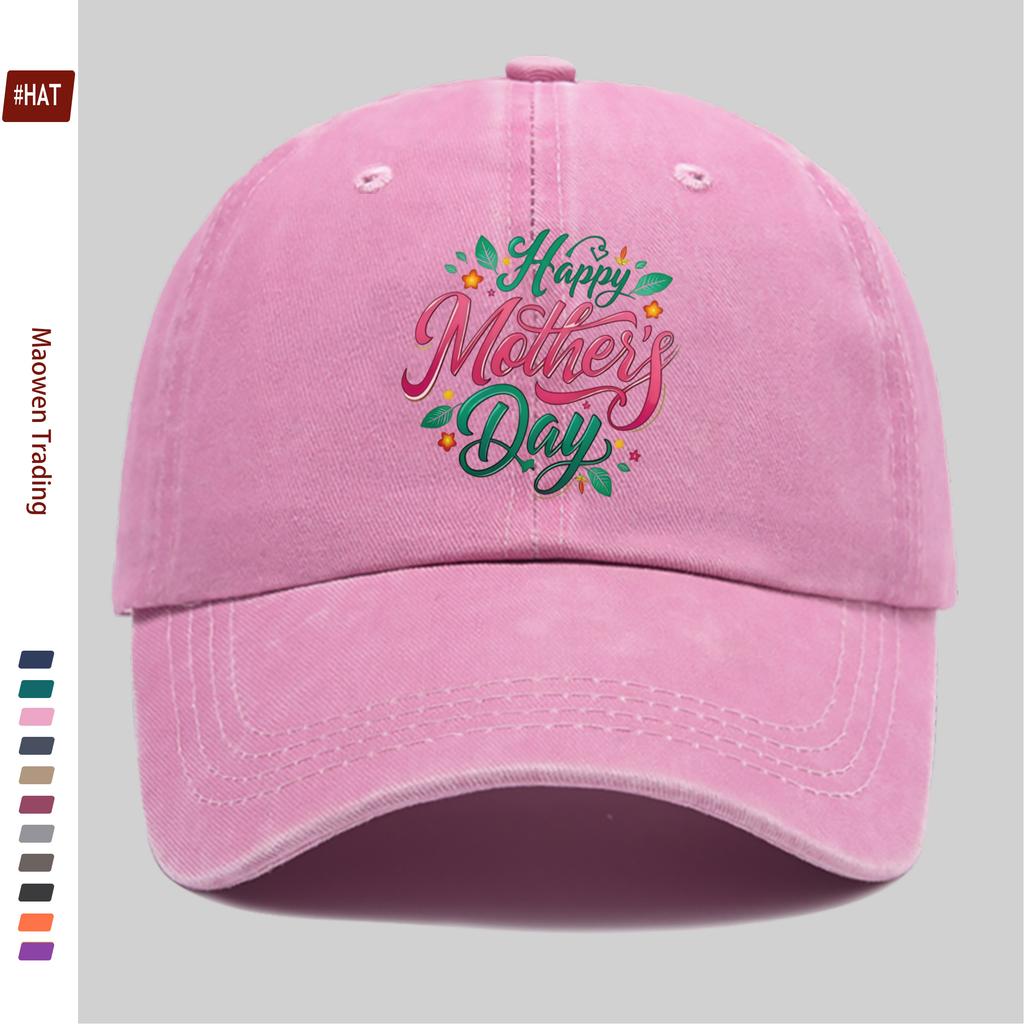 pc pcs Happy Mothers Day Letter Print Baseball Cap for Women Men Adjustable Trucker Hat with Washed Buckle Strap Vintage