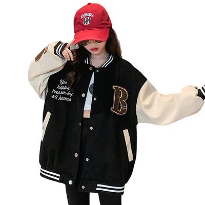 Baseball Long Sleeve Blouson with English Casual and Stylish Sizes and Perfect for Everyday and Outdoor Activities YY-Natuhi Kids' Girls' Jacket,