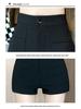 2024 New Women's High-Waisted Black Slimming Shorts: Petite Autumn/Winter Elastic Boot Shorts