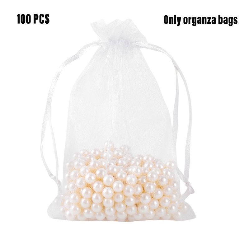 Elegante Organzabeutel in 11 Größen, durchsichtig und stilvoll, Süßigkeitenverpackung für Hochzeitsgeschenke