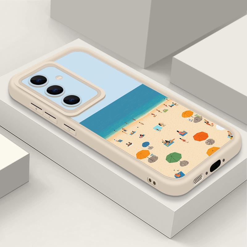 Beach Coast Print Case For Samsung A57 A37 A27 A17 S26 Ultra S25 FE A56 A36 A26 A16 A55 A35 A25 A15 A54 5G S21 S22 S23 S24 Plus Shockproof Cover