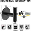 Bath Towel Hook 2021 New Heavy Duty Kitchen Bathrooms Robe Black Towel Wall Hooks Self-Adhesive Hooks