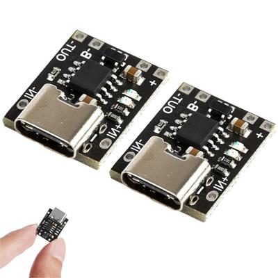 2-10PCS Smallest Lithium Battery Charging Panel 1A Ternary Lithium Battery 3.7V4.2V Charger Module Type-C With Protection Board