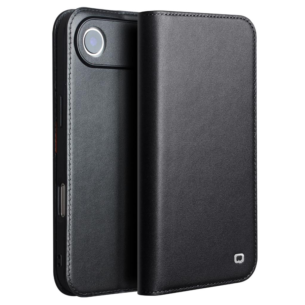 QIALINO For iPhone 17 Air Case Wallet Flip Stand Phone Cover Genuine Cow Leather