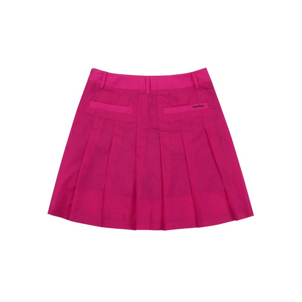 MARTINE GOLF Out Pocket Pleats Skirt_Deep Pink