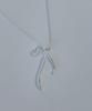 Knosis [925 Silver] Tide Ribbon Long Necklace