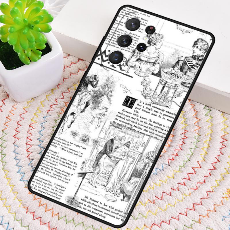 Pride And Prejudice Jane Austen Phone Case For Samsung Galaxy note 10 pro S26 S25 S24 S23 S22 Ultra Plus S21 FE S20 Cover