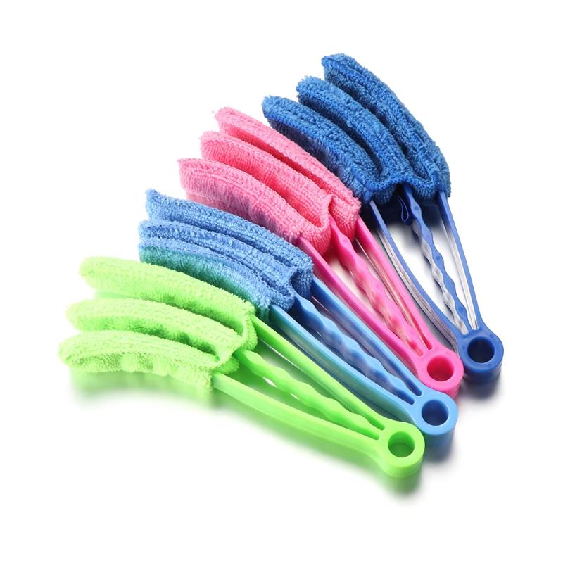 Venetian Blind Duster Brush Microfiber Reusable Washable Cover Ergonomic Grip for Home Office Dust Cleaning