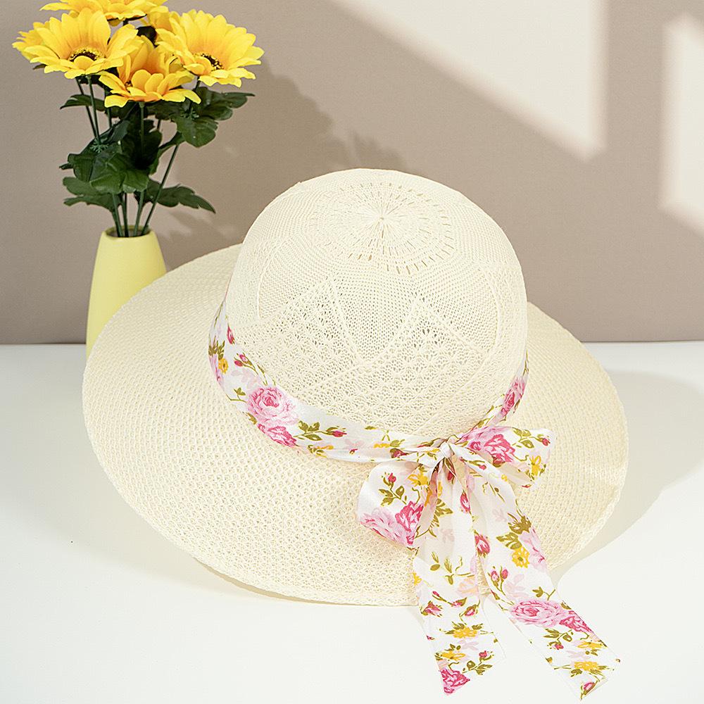 Dámske ležérne slnečné klobúky Elegantné rafiové klobúky Ochrana pred slnkom Klobúky so širokou krempou Vonkajšie Cestovné Plážové klobúky Jar Leto