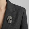 Punk Style Halloween Skeleton Brooch Zinc Zinc Zinc Alloy Gothic Skull Badge Lapel Pin Retro Skull Pin  Men