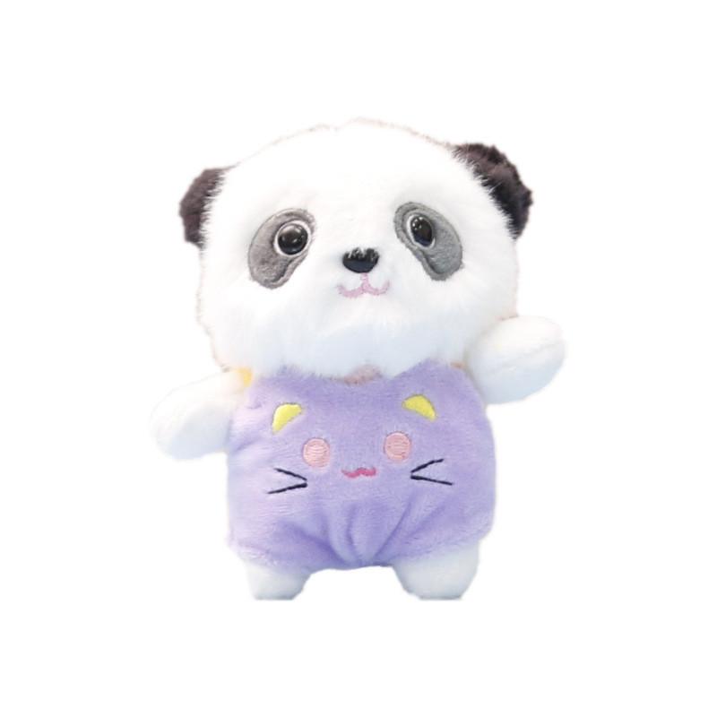 Cute Keychain Panda Cartoon Girl Backpack Decoration Hanging Plush Gift Doll
