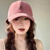 Baseball H Letter Cap For Women Cotton Wide Brim Hat Geometric Pattern Use Casual