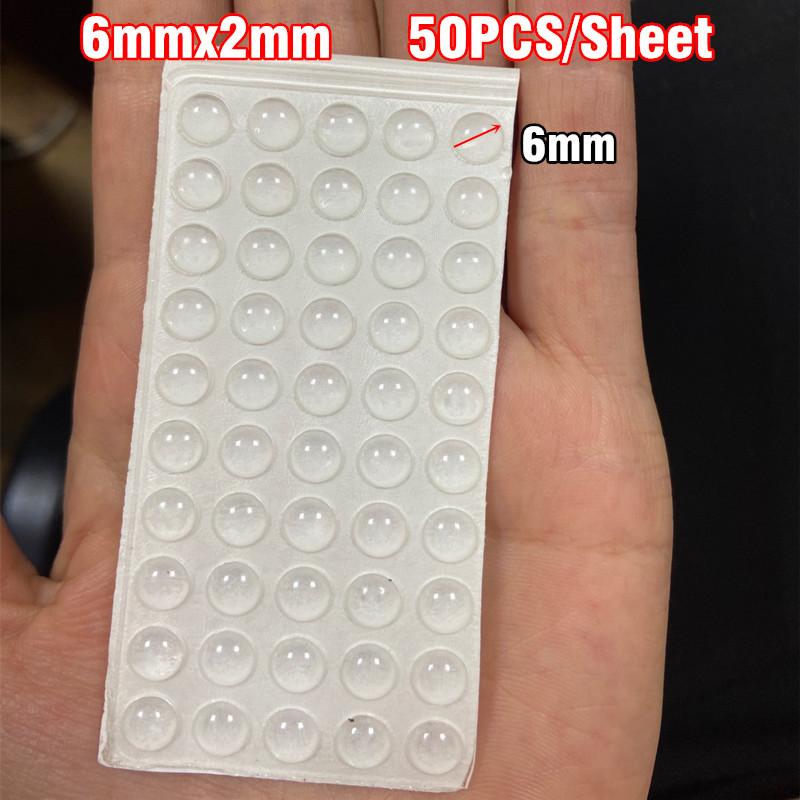 1 Sheet Self Adhesive Buffer Pads Silicone Door Stopper Cabinet Bumpers Wall Protector Furniture Refrigerator Anti-crash Pad