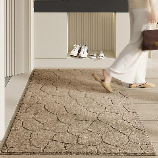 Anti-Slip Outdoor Rubber Door Mat - Dirt-Resistant High-End Entrance Carpet for Home.