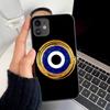 Evil Eye Illustrations czarny futerał na telefon iPhone 13 8 7 6S Plus X 5S SE 2020 XR 11 12 mini pro XS MAX