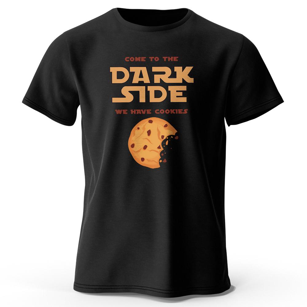 Come To The Dark Side Print Men's 100% Cotton Oversized T Shirt Casual Streetwear Graphic Tees