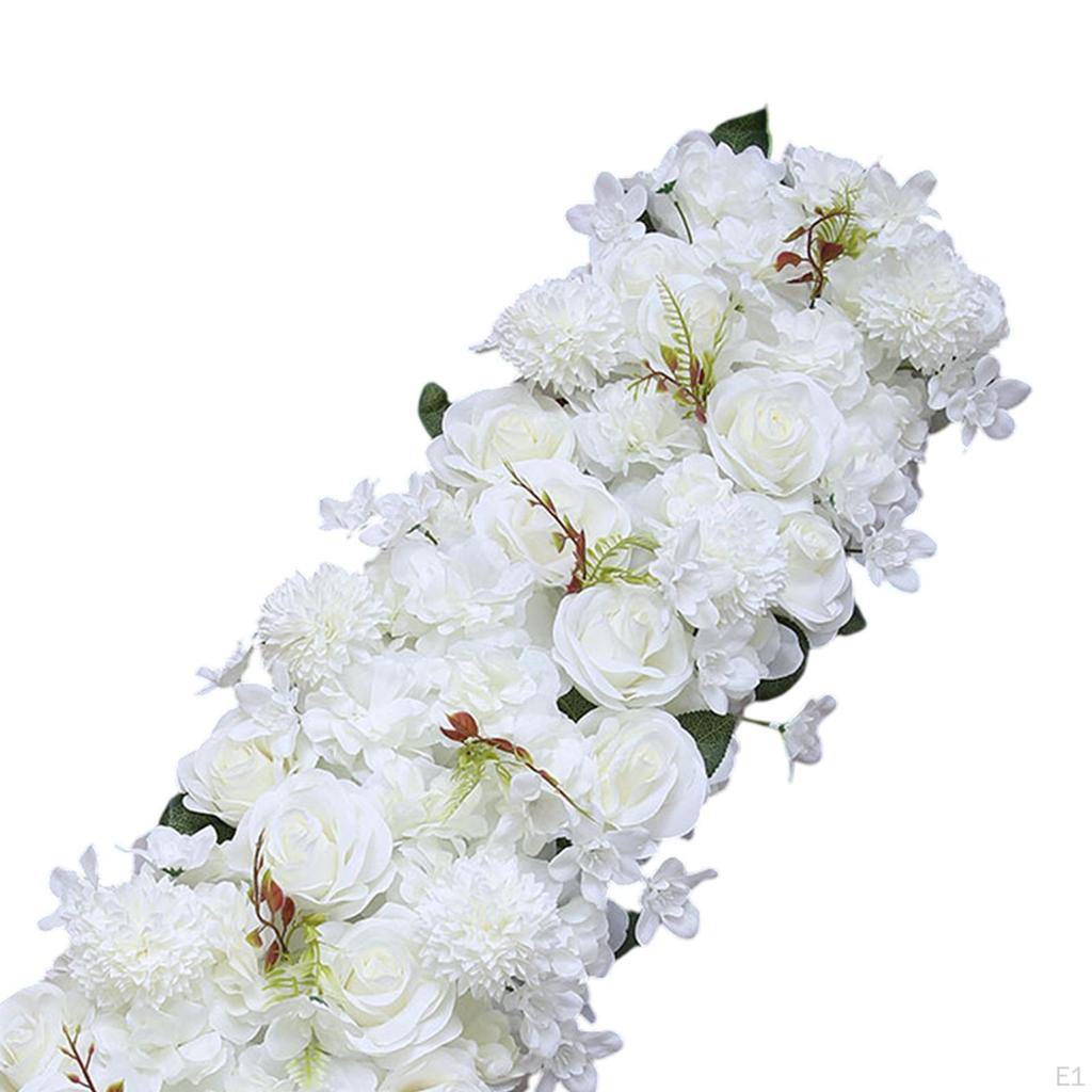 Artificial Rose Floral Panel for Table Centerpiece And Wedding Reception Silk Flower Decor