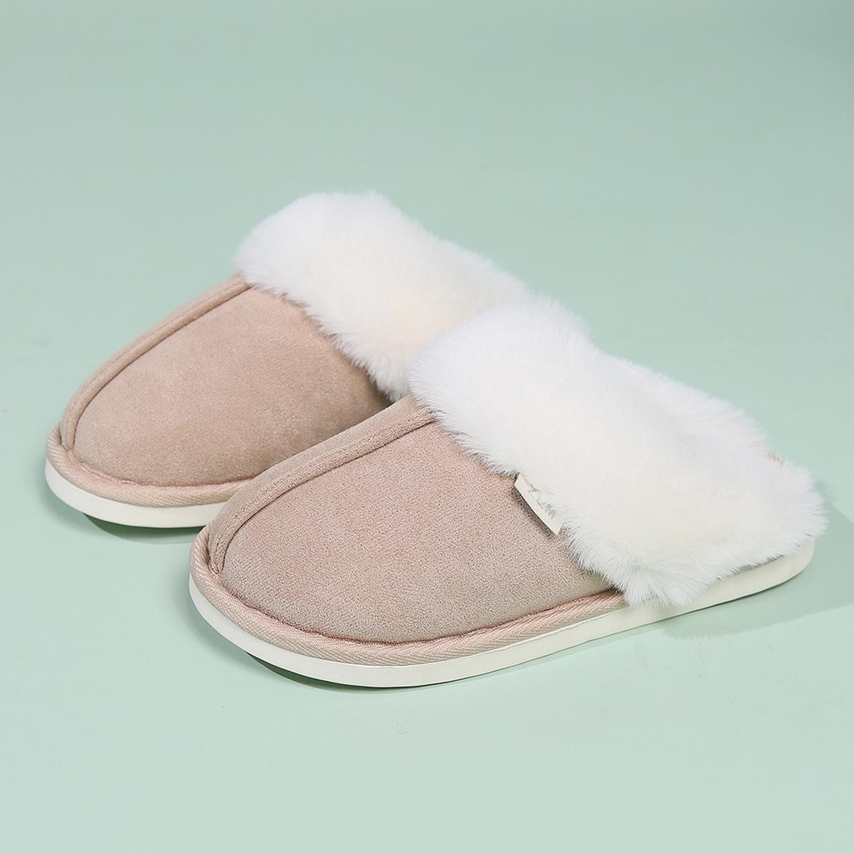 

Big Furry Mouth Plush Slippers for Home Warmth and Anti Slip Cotton Slippers, with Thickened Cotton Slippers for Indoor Use 36-37