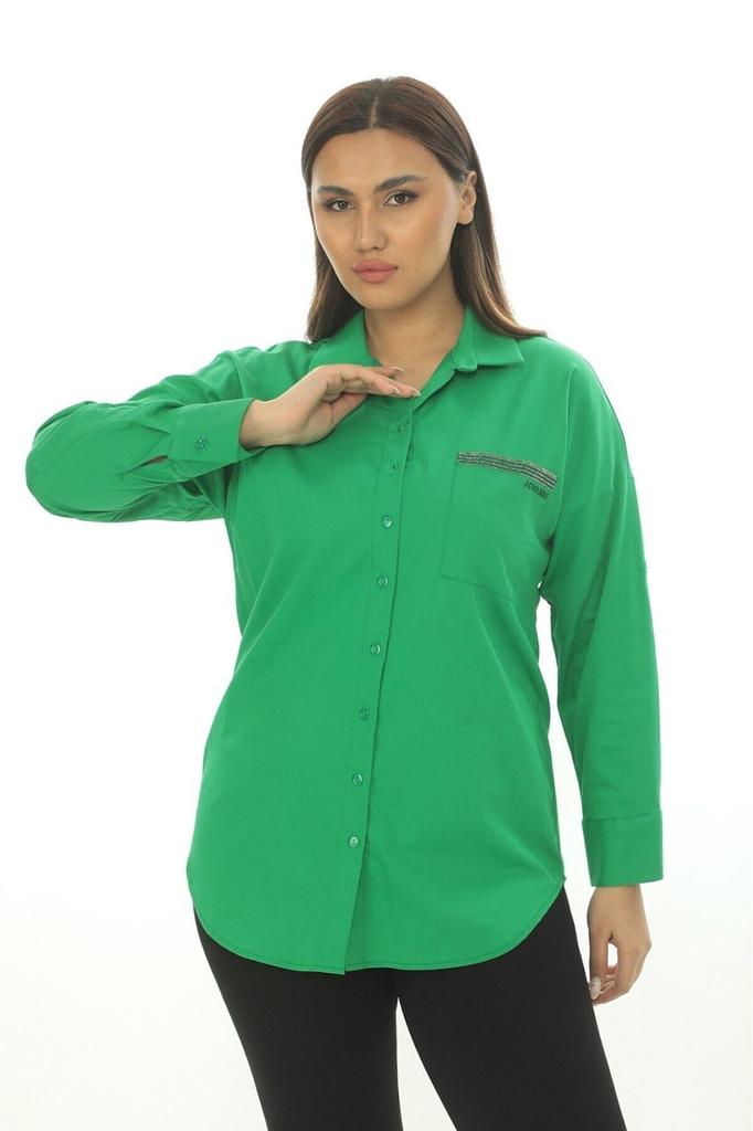 Damen-Stil, Übergröße, Sommer-Baumwollhemd, L-Xl-2Xl-3Xl-Größe