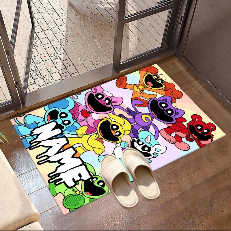 Benutzerdefinierter Name Personalisierter Poppy Playtime Druck Teppich, Vielseitiger Wohnkultur Teppich, für Spielzimmer, Wohnung, Balkon, Eingangsbereich, Flur Geschenk