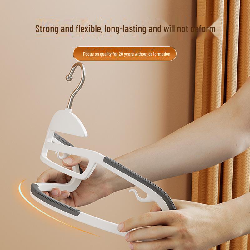 "Non-Slip Dual-Purpose Clothes Hanger with Anti-Shoulder Design"