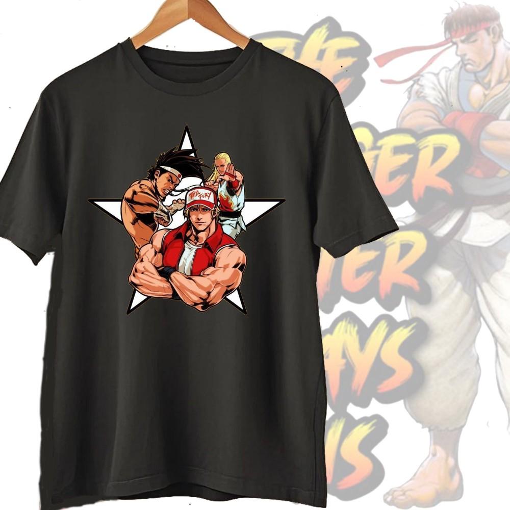 Street Fighter Chun-Li Ryu Printed Y2K New Couple Cotton T-Shirts Men Women Streetwear Casual Harajuku Retro Unisex Tee Top