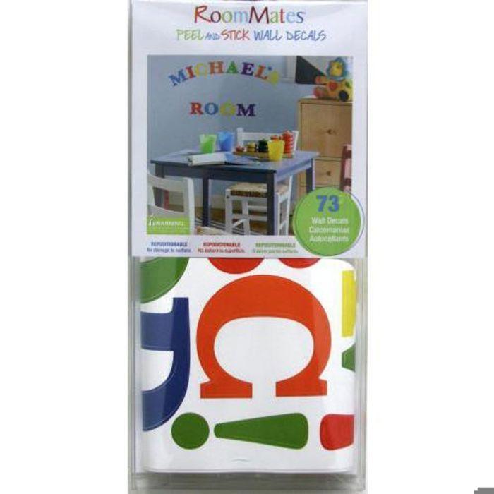 Stickers repositionnables alphab multicolore